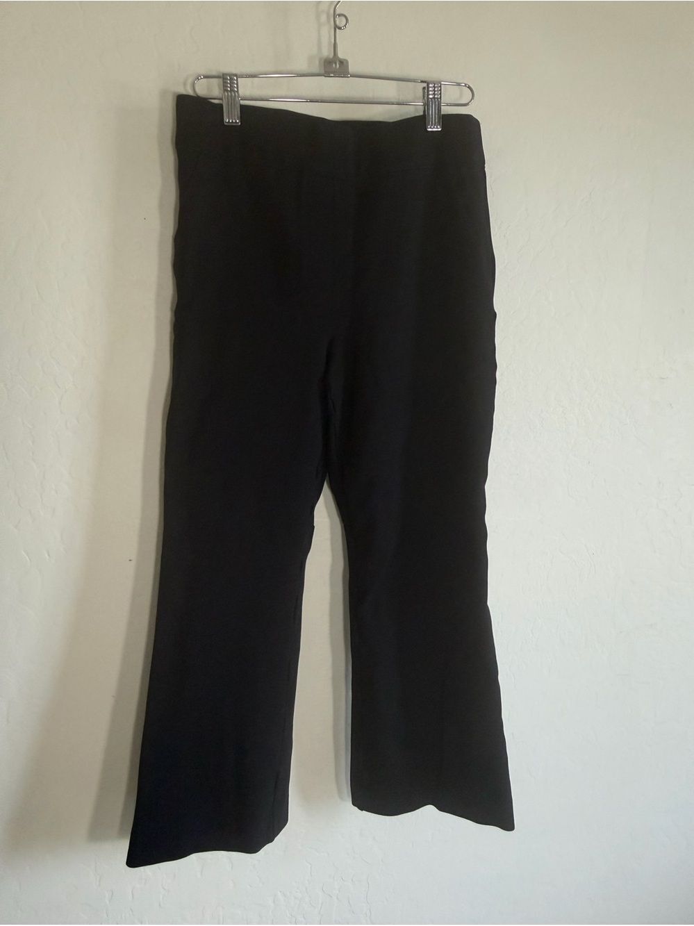 Spanx The Perfect Pant Kick Flare Cropped Ponte Black Size M